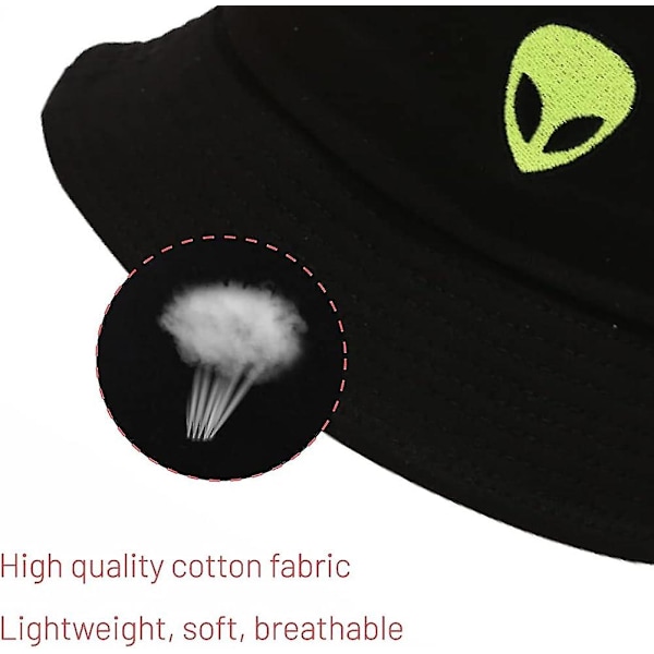 Bomulls Bucket Hat för Kvinnor Män Sommar Resa Sol Strand Bucket Keps, Unisex Utomhus Fiskarhatt