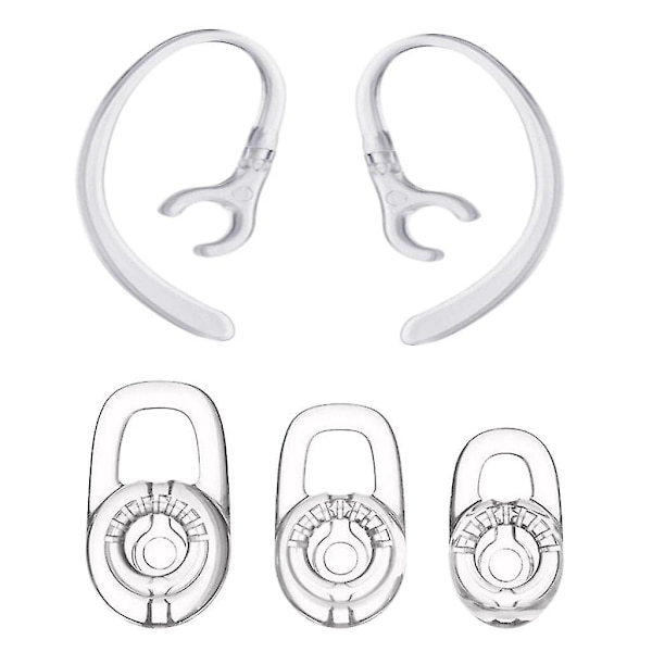 10x Silikone Ørepropper Med 360 Graders Roterende Ørekrog Til Plantronics M70