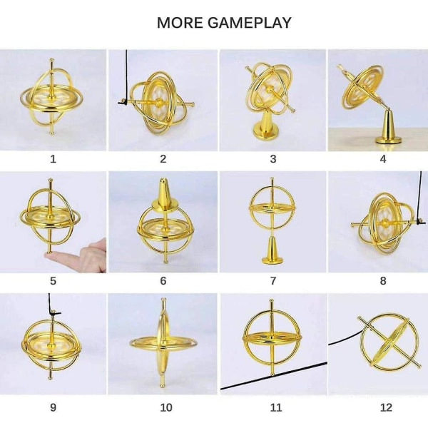 Gyroskop i metall - Antigravitasjonsspinner - Gyroskopbalanse - Pedagogisk gave