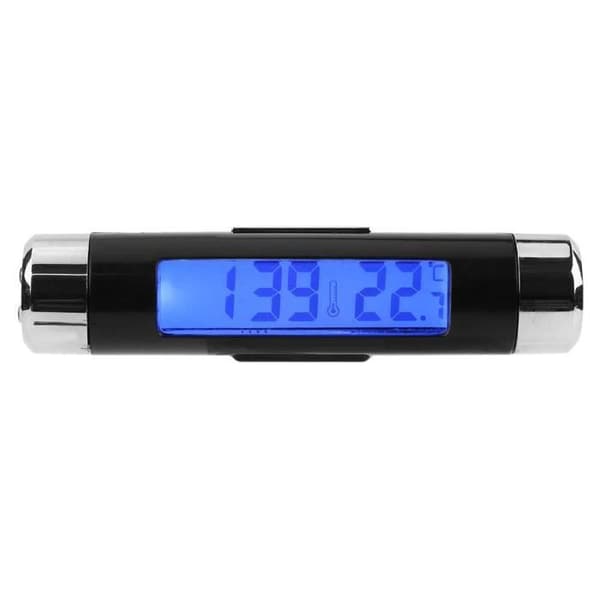 Bilur Termometer, Elektronisk Ur Termometer LED Baggrundslys Digital Display