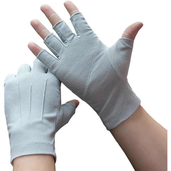 Herre- og dame-halvfingerhandsker med touch-funktion, sommer UV-beskyttelse solhandsker, cykel-golf-fiskeri fingerløse handsker til udendørs sport