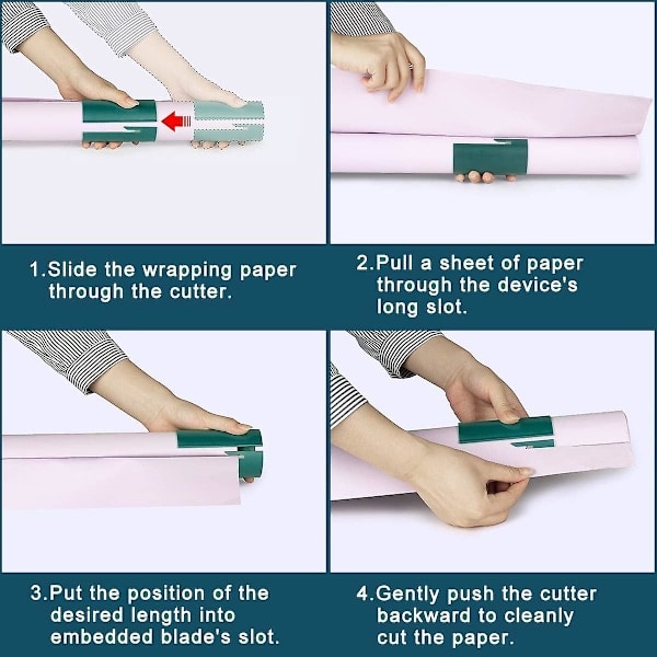 Innpakningspapirkutter, Innpakningspapirkutter DIY Håndlaget Kutter Papirkutting Verktøy, Julegave Ferie Innpakningspapirkutter