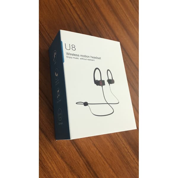 Trådlöst Bluetooth-sportheadset Hängande Nacke Stereo U8 Blå Blue