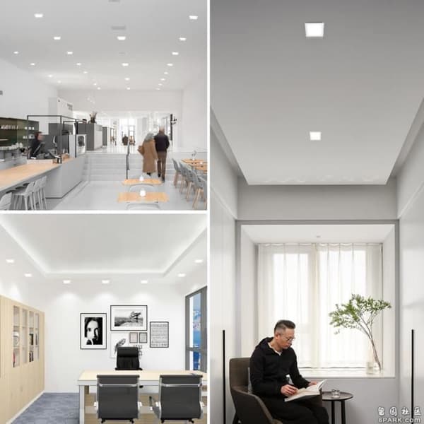 Förpackning med 5 extra platta infällda LED-spotlights, 6W motsvarande 60W, 230V, kallvit 6000k - Ej dimbar