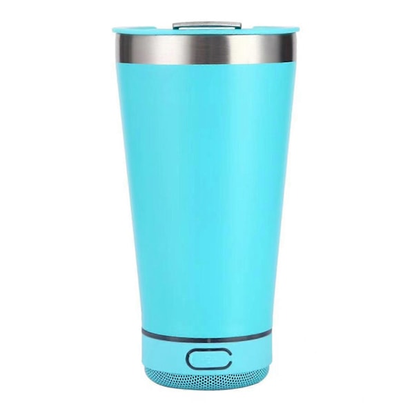 16oz Bluetooth Högtalare Mugg, Personlig Musik Högtalare Tumbler Mugg, Livsmedelsklassat Rostfritt Stål Vattenflaska Öl Mugg Gåva för Män Kvinnor Lake Blue