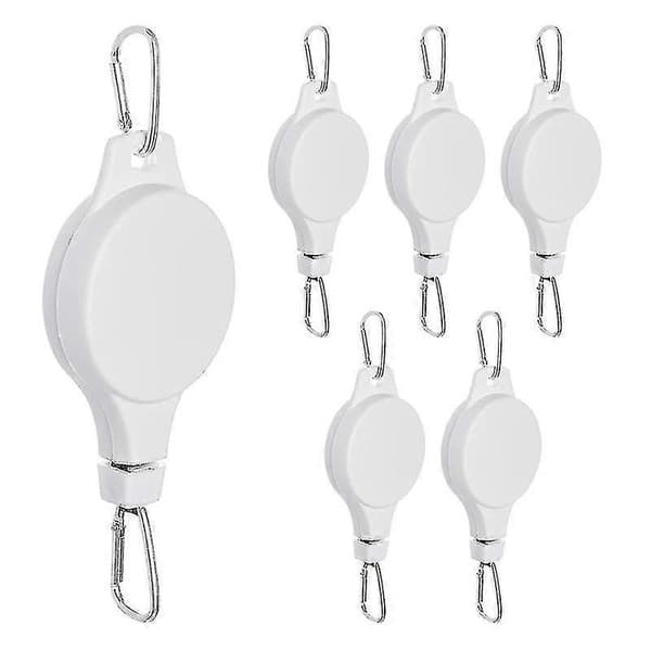 Växtlyft med Hjul Justerbar Höjd för Hängande White 1pcs