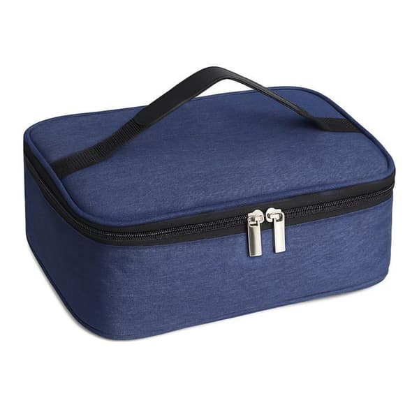 3,2L Isolert Matpose, Liten Bærbar Mini Matpose for Kvinner og Menn, Myk Kjølebag for Skole - Blå