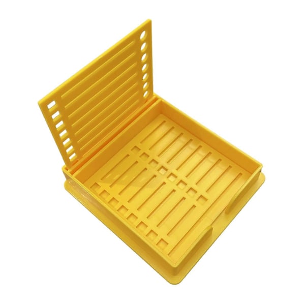 Hållare för självhäftande lappar med stencil, mall för självhäftande lappar för kontor, skrivbord, hem, svart Yellow 9.5cmx9.5cm
