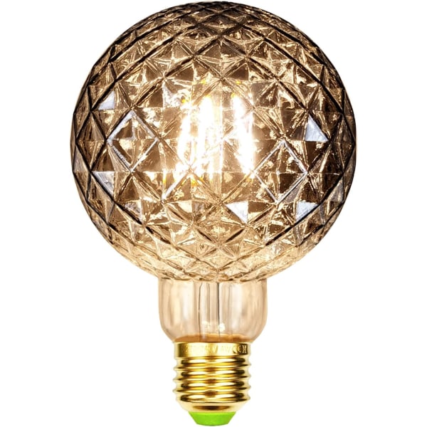 Led-lamput Vintage lamppu 4W Crystal Edison Polttimo G95 220/240V E27 Erikoiskoristelamppu (savu)
