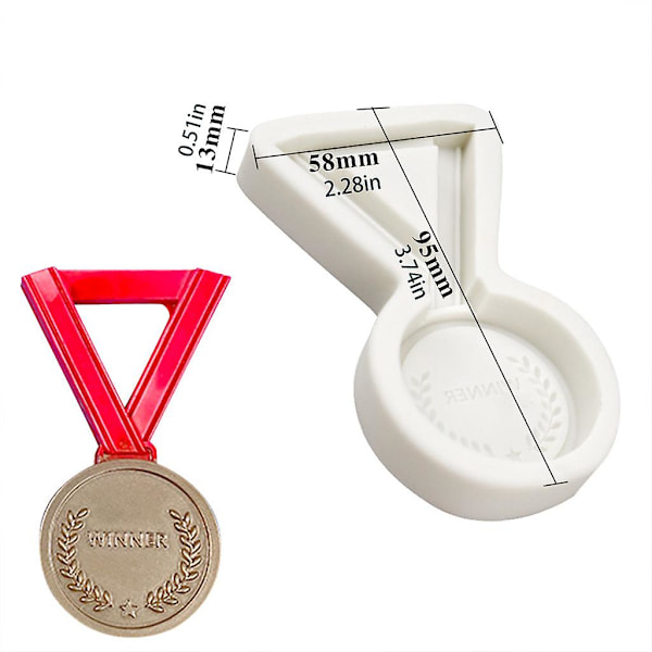 Silikonformar för Bakning 3D Trophy Medal Racing Form Bakverktyg DIY Pressform 3018