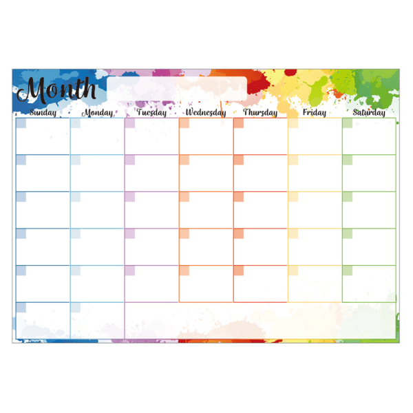 Mjuk Magnetisk Vittavla för Kylskåp Månads-/Vecko-Planeringskalender null - 2