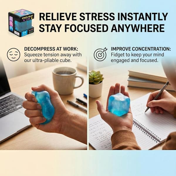 Needoh Nice Cube Stressbold & Tankelegetøj Blå Blå