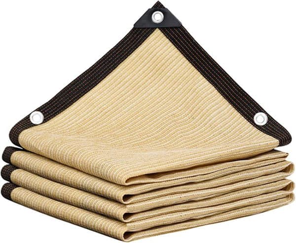 Solsegel 2m x 4m - Beige - Högdensitetspolyeten - UV-beständig