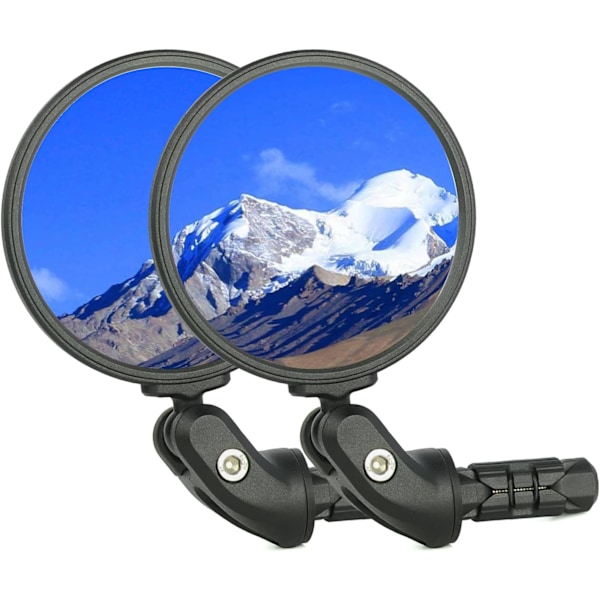 Bike Mirrors, HD Glass Convex Lens Bicycle Rearview Mirror, 2PCS Safe Cycling Rear View Mirror