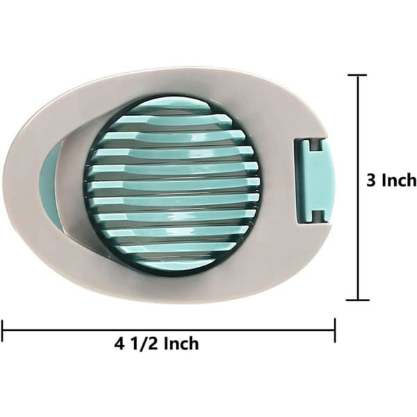 Eggekutter, egnet for hardkokte egg og jordbær, med rustfri ståltråd (grønn).