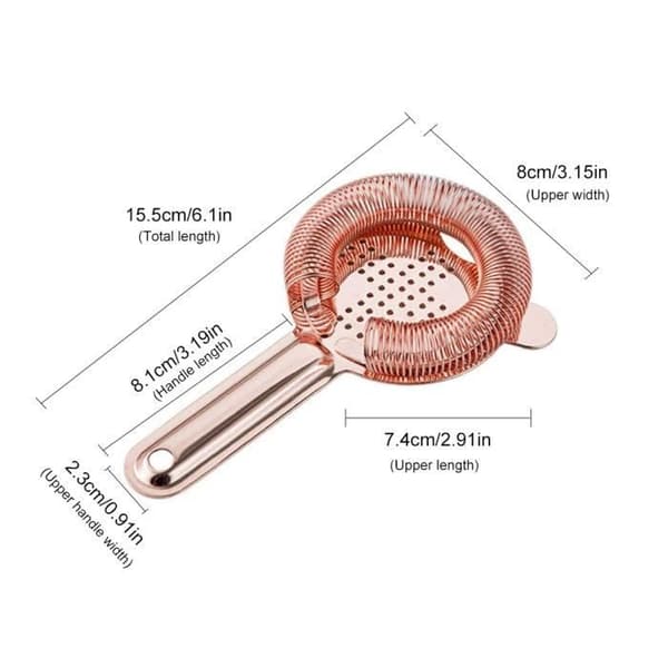 Cocktailsil - Rostfritt Stål - Korsformad - Finmaskig - Barkit - 84g