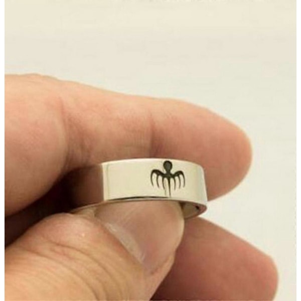 Ny Trendy James Bond 007 Spectre Ring Herre Ring Mote Metall Polert Spøkelsesmønster Ring Tilbehør Fest Smykker 12 Silver