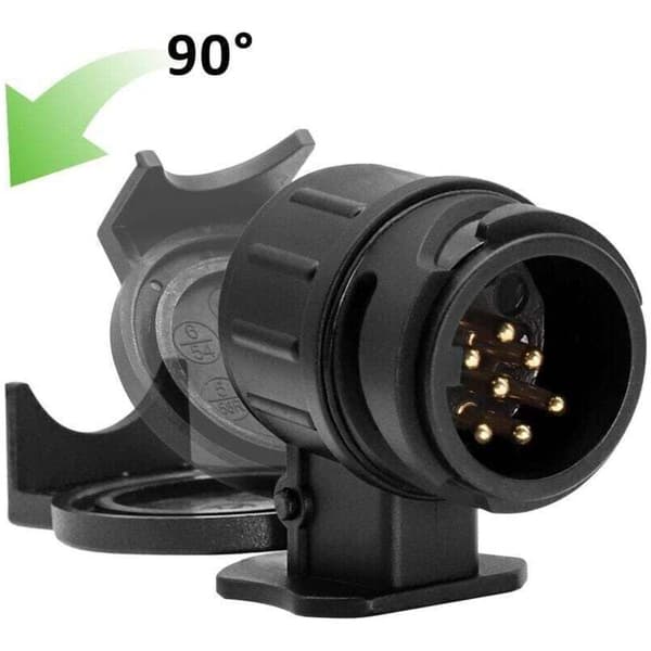 13-pins til 7-pins adapter for tilhengere, 13-pins plugg for bil, traktor, campingvogn og sykkelstativ