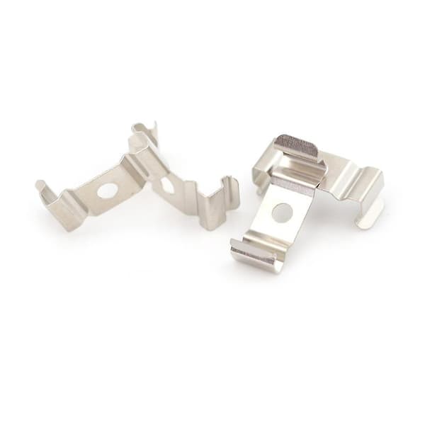 4 stk. T5 lysstofrør lampeholder beslag clips fatning sølv