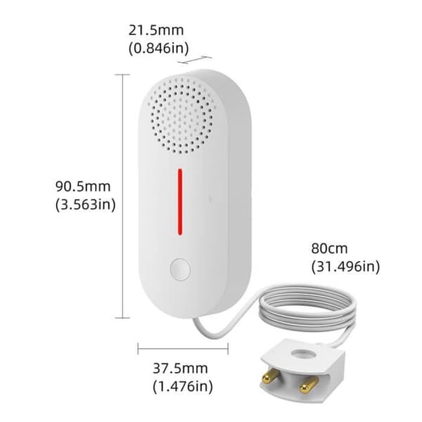 Vanndetektor - MOMOTOU - Smart WLAN - 100 dB Alarm - Fjernovervåking - 3 STK
