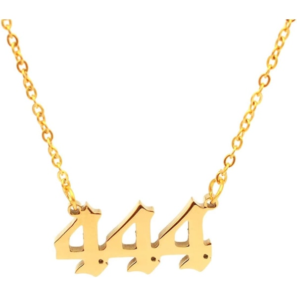 Engelnummer for kvinner, gullbelagt delikat 111 222 333 444 555 666 777 888 999 Anheng Choker Chain Numerology Smykker