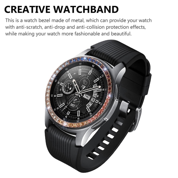 Dekorativ klokkeramme vannkantbeskytter Anti-ripe vannramme kompatibel for Galaxy Watch4 Classic
