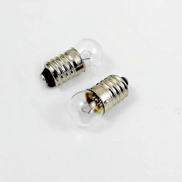 Paket med 10 Mini-lampor E10 Skruvsockel för Ficklampa, 2,5V 0,3A