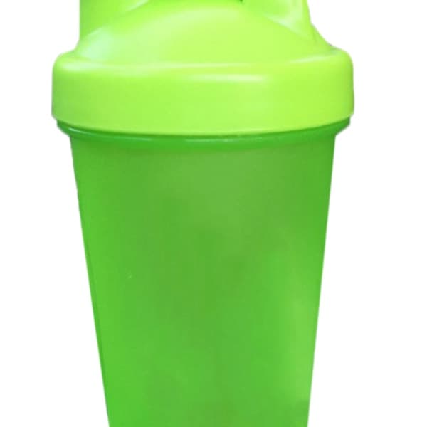 Protein Shaker PP-flaska med rostfri stålkula för blandning 500ml Grön