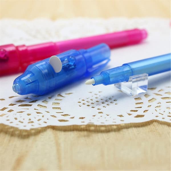 Usynlig Blækpen med UV Lys Magic Marker 6 stk