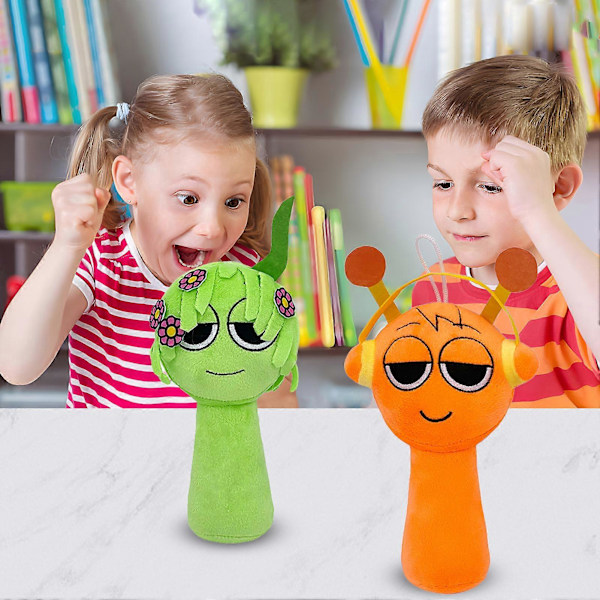 Sprunki Plyslegetøj, Horror Spil Plushies Legetøj til Fans, Blødt Fyldt Dyr Pude Figur Dukke Julegave Fødselsdagsgaver til Voksne Børn White