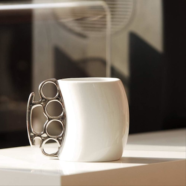 Knokejern Krus, Kaffekrus, Tekanne Keramisk Kopp, Morsomt Krus, Venner Krus silver