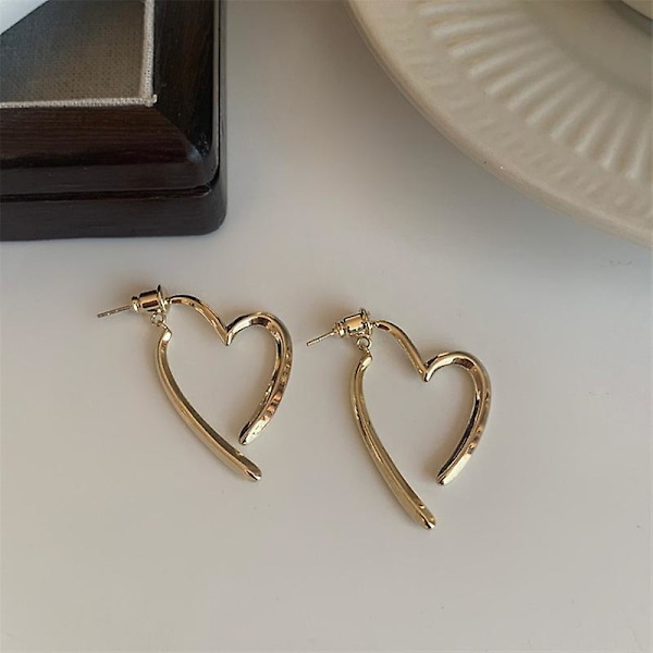 Ørepynt for kvinner, jente, stift, dråpe, Lady C, steiner, rund, sirkel, CC, geometrisk, elegant, metall, trendy e1069jin