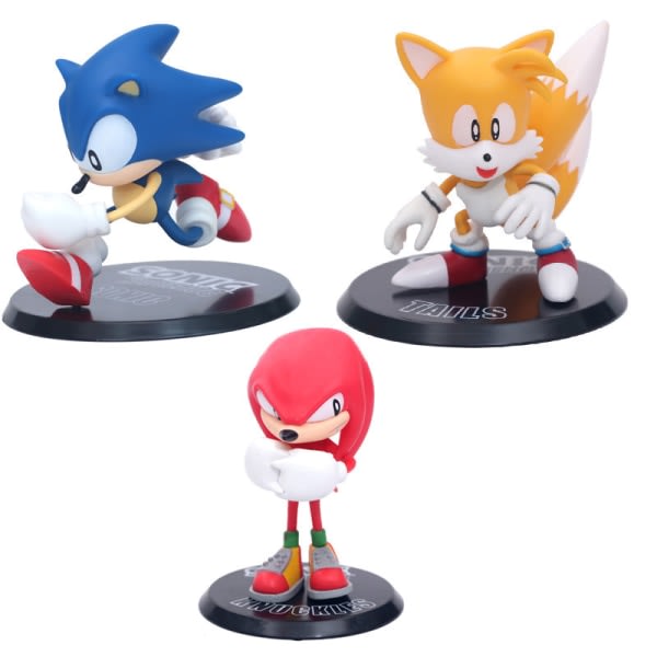 3 kpl Sonic the Hedgehog Sonic Supersonic Doll Figuuri