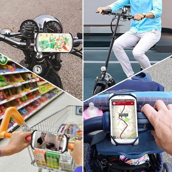 Mobiltelefonhållare för elscooter, cykel, barnvagn och motorcykel