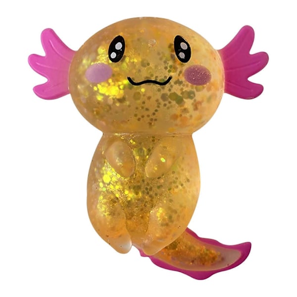 Glittrande Axolotlar Leksaker Stressavlastande Leksak Söta Axolotlar Leksak Mjuk Stressleksak Axolotlar Stretchiga Fidget Leksaker För Barn Och Vuxna Flye2485 Orange