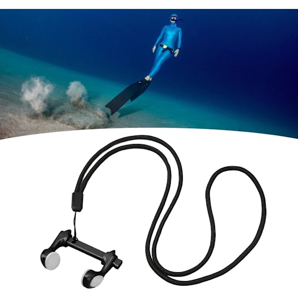 Svømmenese klips, justerbar profesjonell dykking nese plugger aluminiumlegering surfing nese stopper med anti tapt tau for voksne, barn, fridykking
