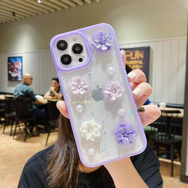 3D Rosett Epoxy TPU-skal för iPhone 13 Pro Max