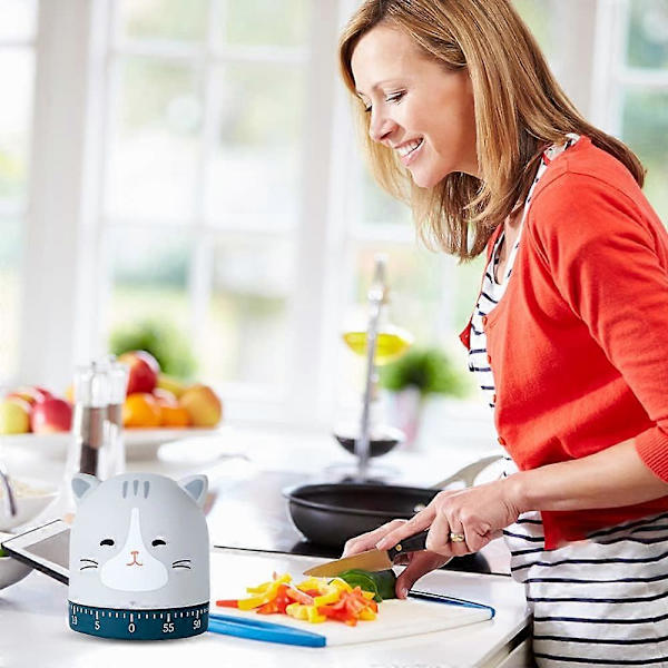 Kjøkkentimer, Eggtimer Mekanisk Nedtellingstimer med Høy Alarm for Baking, Matlaging og Studier