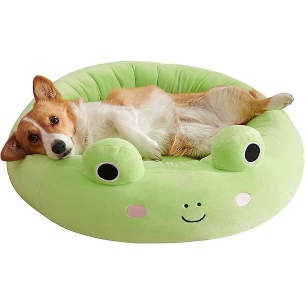 40 cm söpö sammakkoananaskatti-koiran ja kissan lemmikkivuode, erittäin pehmeä Squishmallows-pehmolemmikkivuode Frog
