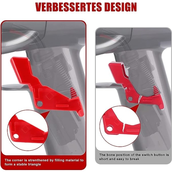 Forsterket utløserknapp for Dyson V11 V10 støvsuger oppgradering