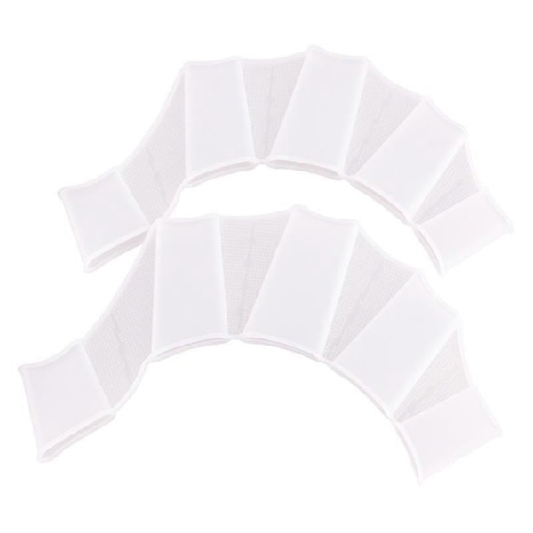 Simfötter 1 par unisex grodformade simfötter i silikon handskar för vattensporter White L