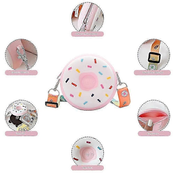 Donut Veske Barn, 1 Stk Håndveske Jenter Skulderveske For Jenter Barneveske For Jenter Barnehåndvesker For Jenter Silikon