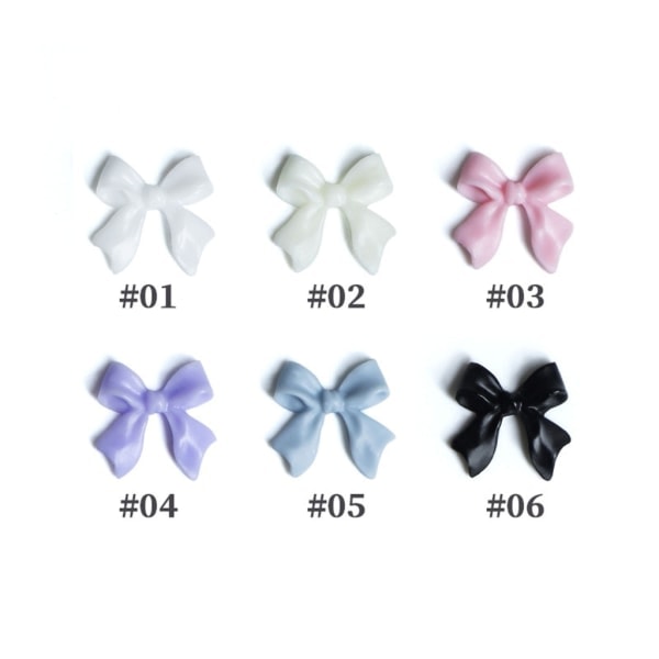 30 st Resin Bowknots Nail Art 3D Bågar Prydnader Charms Smycken DIY UV Gel Design Söta Manikyr Tillbehör