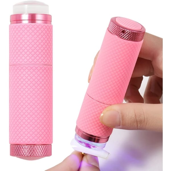 Mini-kynsilakkauksen taskulamppu UV-lampulla ja silikonilevyllä