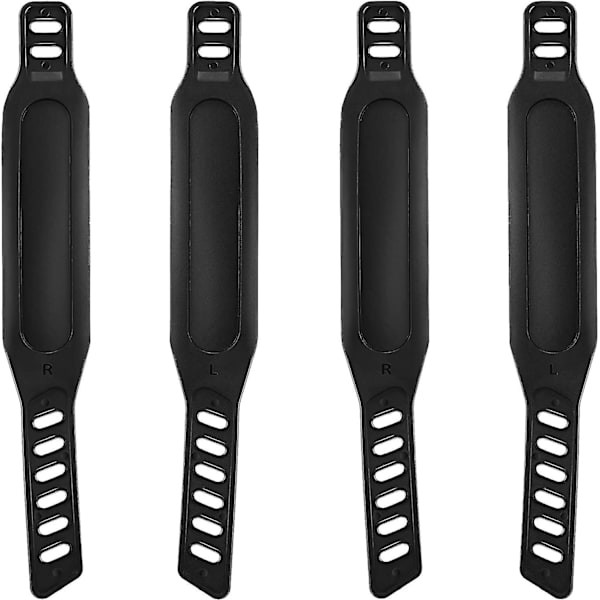 2 par træningscykel pedalstropper universelle pedalstropper på 1,7 x 12 tommer til motionscykel hjem eller fitnesscenter