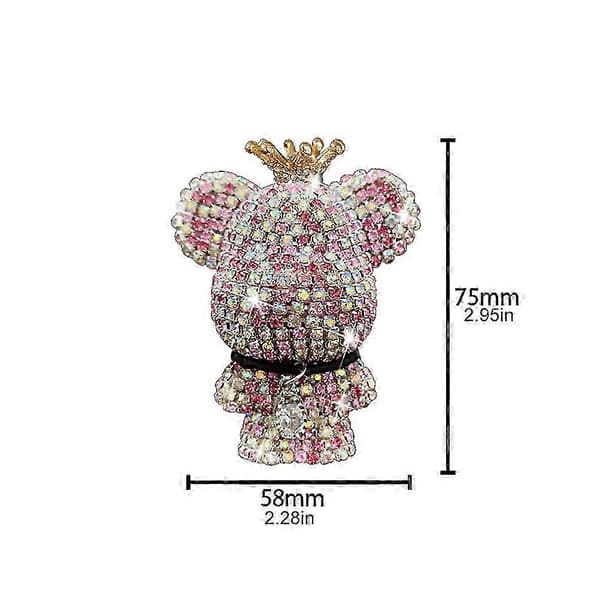 Bil Luftfrisker Bling Rhinestone Bjørn Bil Ventil Klips Dekor