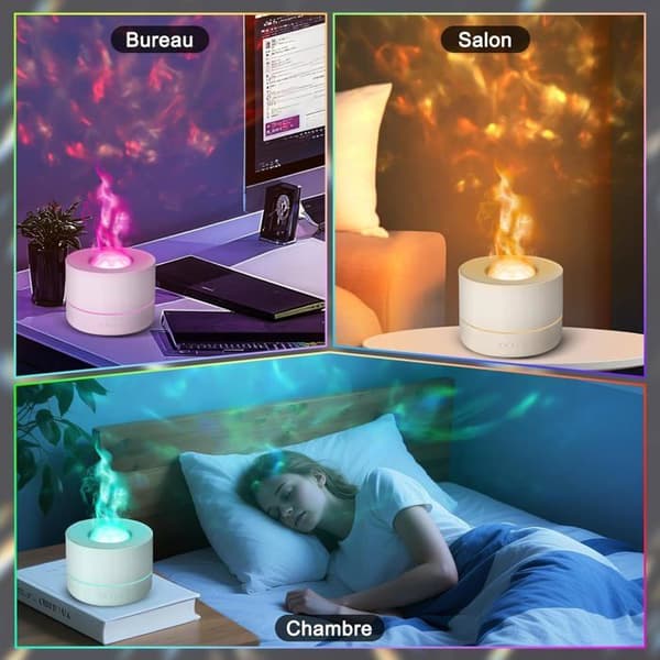 Aromadiffuser, duftdiffuser, farget stjernehimmelprojektor, egnet for soverom, stuer og kontorer.