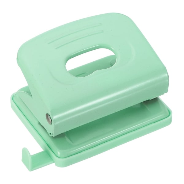 2 Holes Paper Punch Metal Punch 8 Sheets Punch Capacity Adjustable Hole Punch for Office and Home Supplies Green