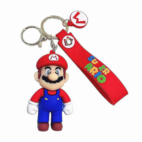 Super Mario Brothers Inspireret Nøglering - Tegneserie Anime Mario Yoshi Nøglering Vedhæng Taske Charm Gaver Til Voksne Børn Fans B