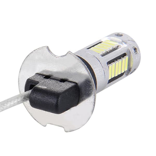 2 kpl H3 10W 30 SMD-4014 LED-auton sumuvalo, DC 12V White Light